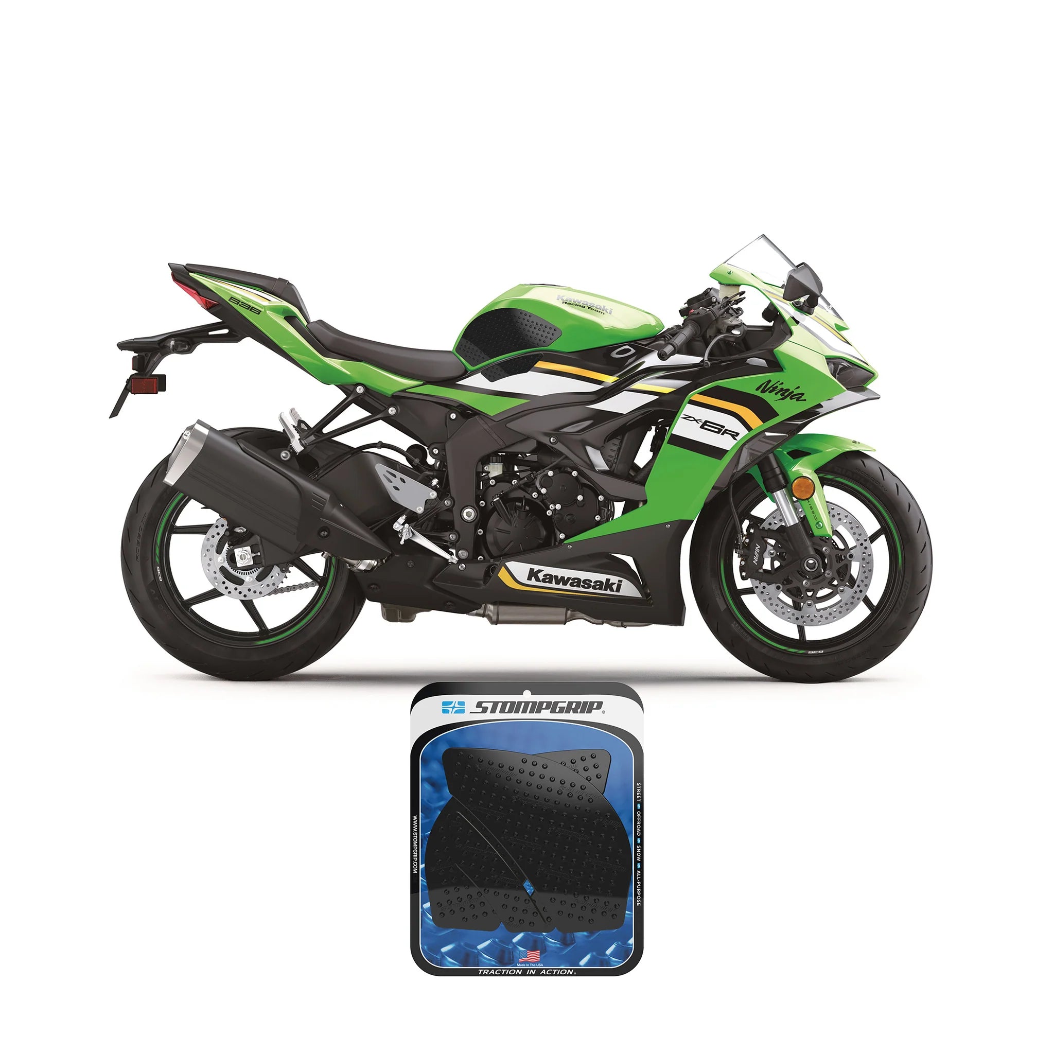 Stompgrip Tank Grip - Kawasaki Ninja ZX-6R ABS/KRTEdition (2009 Stompgrip Tank Grip - Kawasaki Ninja ZX-6R ABS/KRTEdition (2009