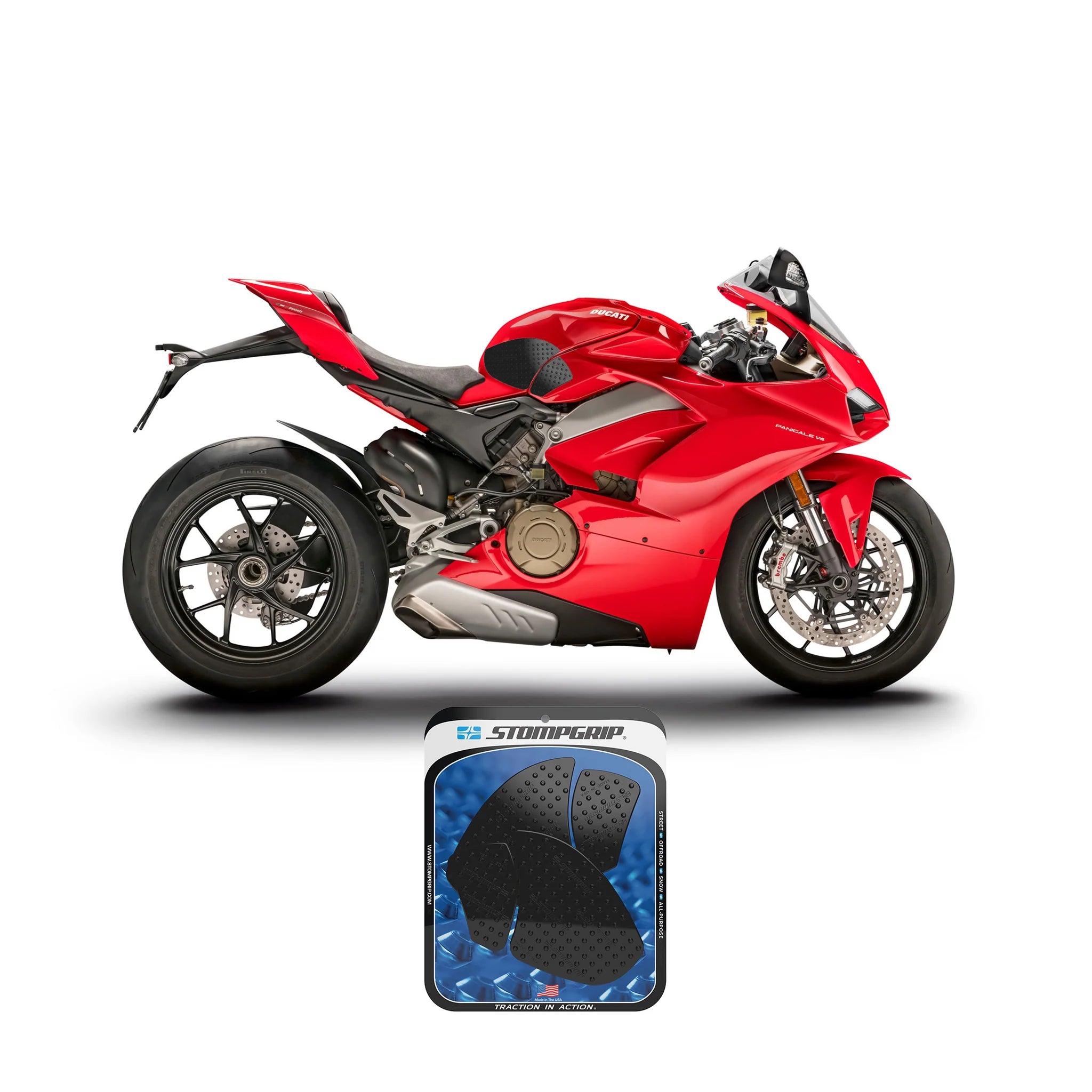 Stompgrip Tank Grip-Ducati Panigale & Streetfighter V4 Series (2018-23)