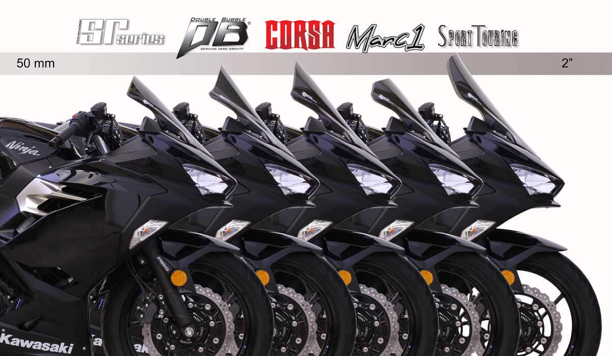 Zero Gravity Double Bubble Windscreen for Ninja 400