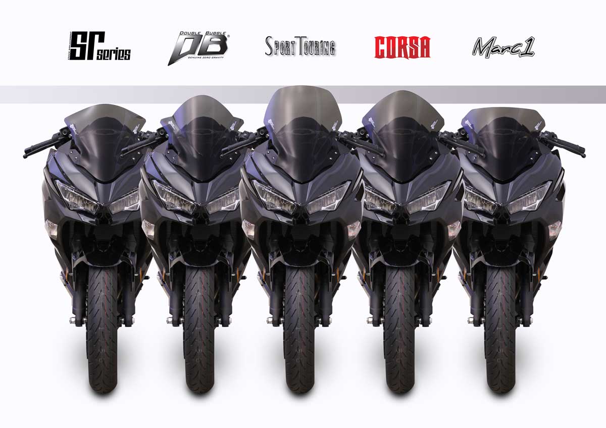 Zero Gravity Double Bubble Windscreen for Ninja 400