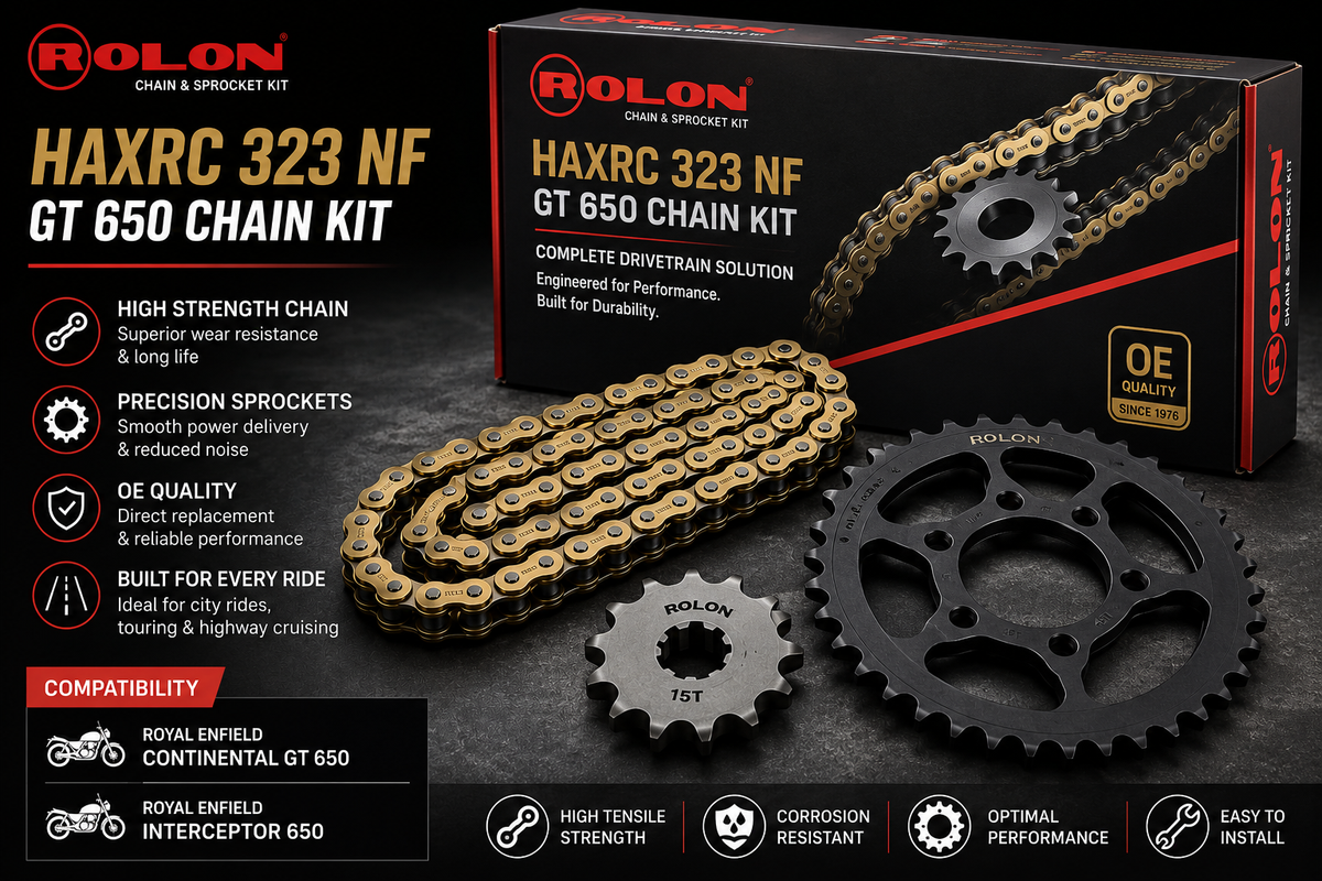 ROLON HAXRC 323 NF Chain Kit - Royal Enfield Continental GT/Interceptor 650