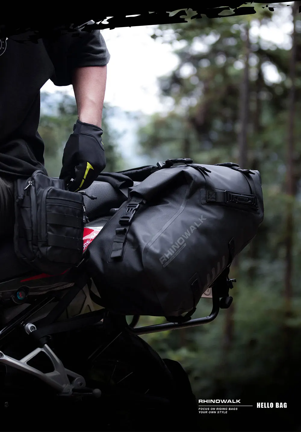 Rhinowalk MT1428 Motorcycle Waterproof Pannier/Saddle Bag