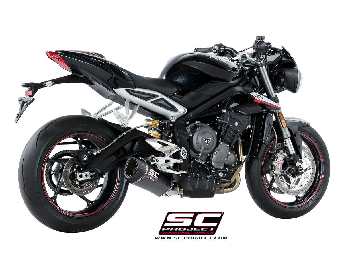 SC Project SC1-R Carbon Fiber Exhaust Triumph Street Triple 765
