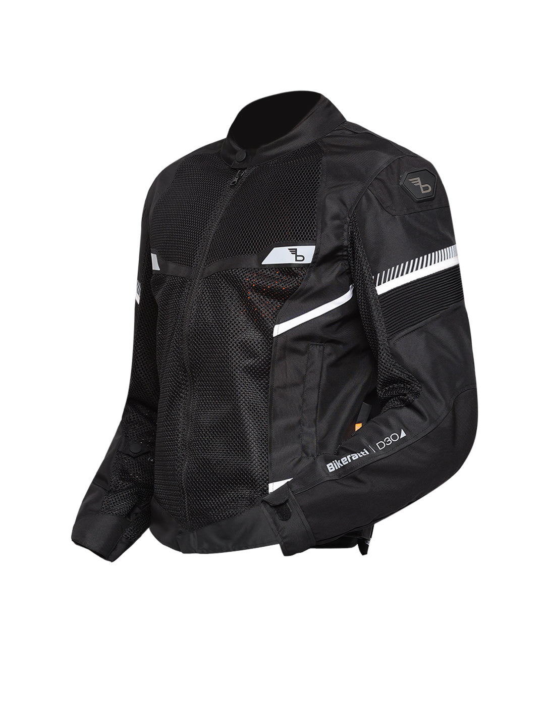 bikeratti black white motorcycle riding jacket