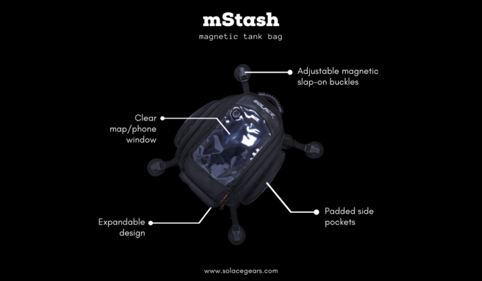 Buy Solace mSTASH Magnetic tank bag at Riderz Planet