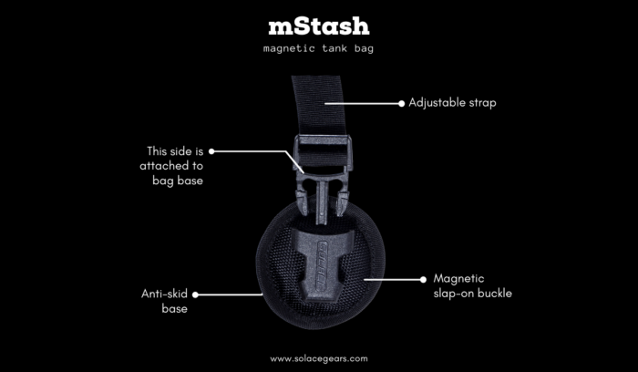 Buy Solace mSTASH Magnetic tank bag at Riderz Planet