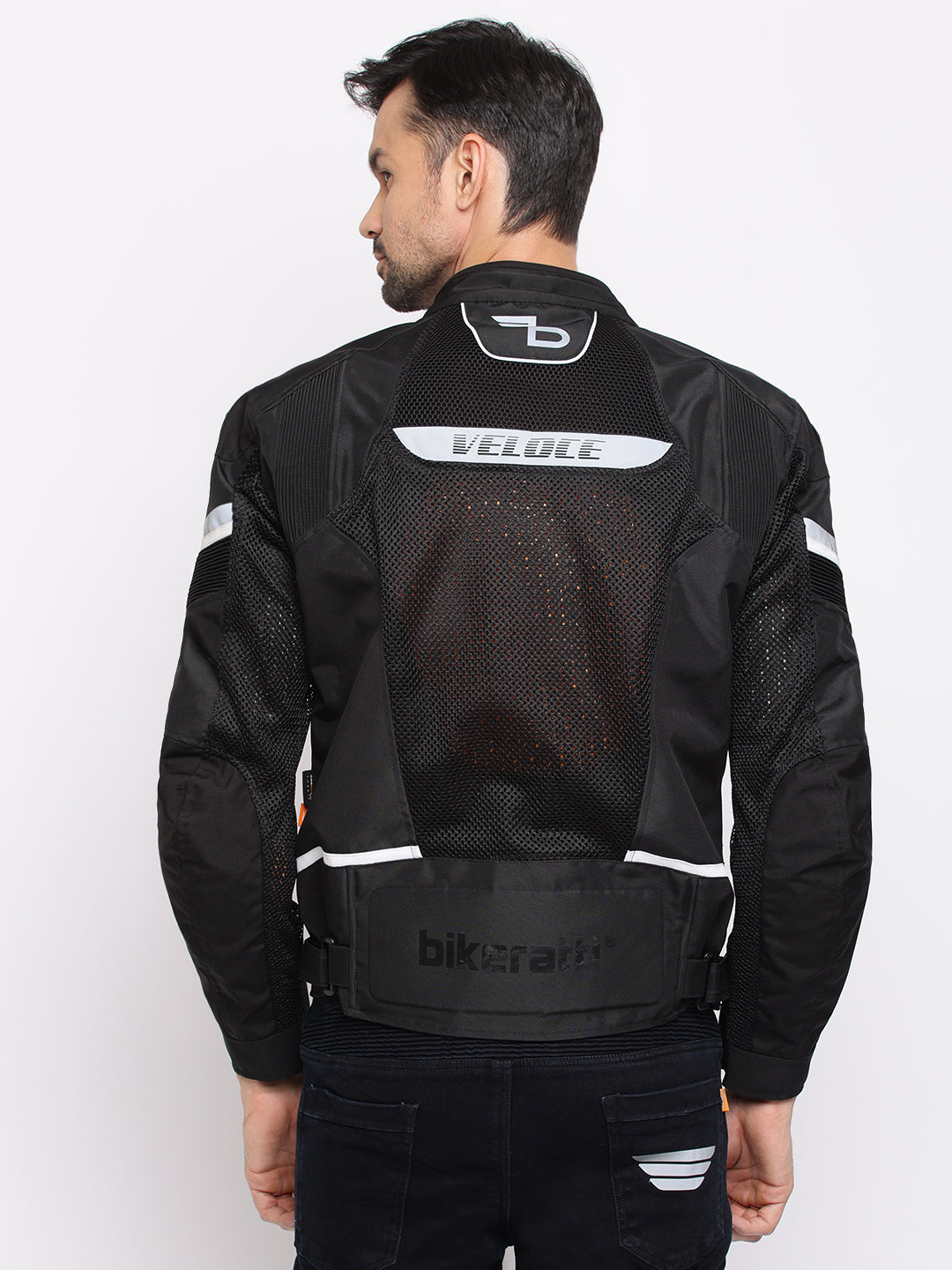 bikeratti black white motorcycle riding jacket