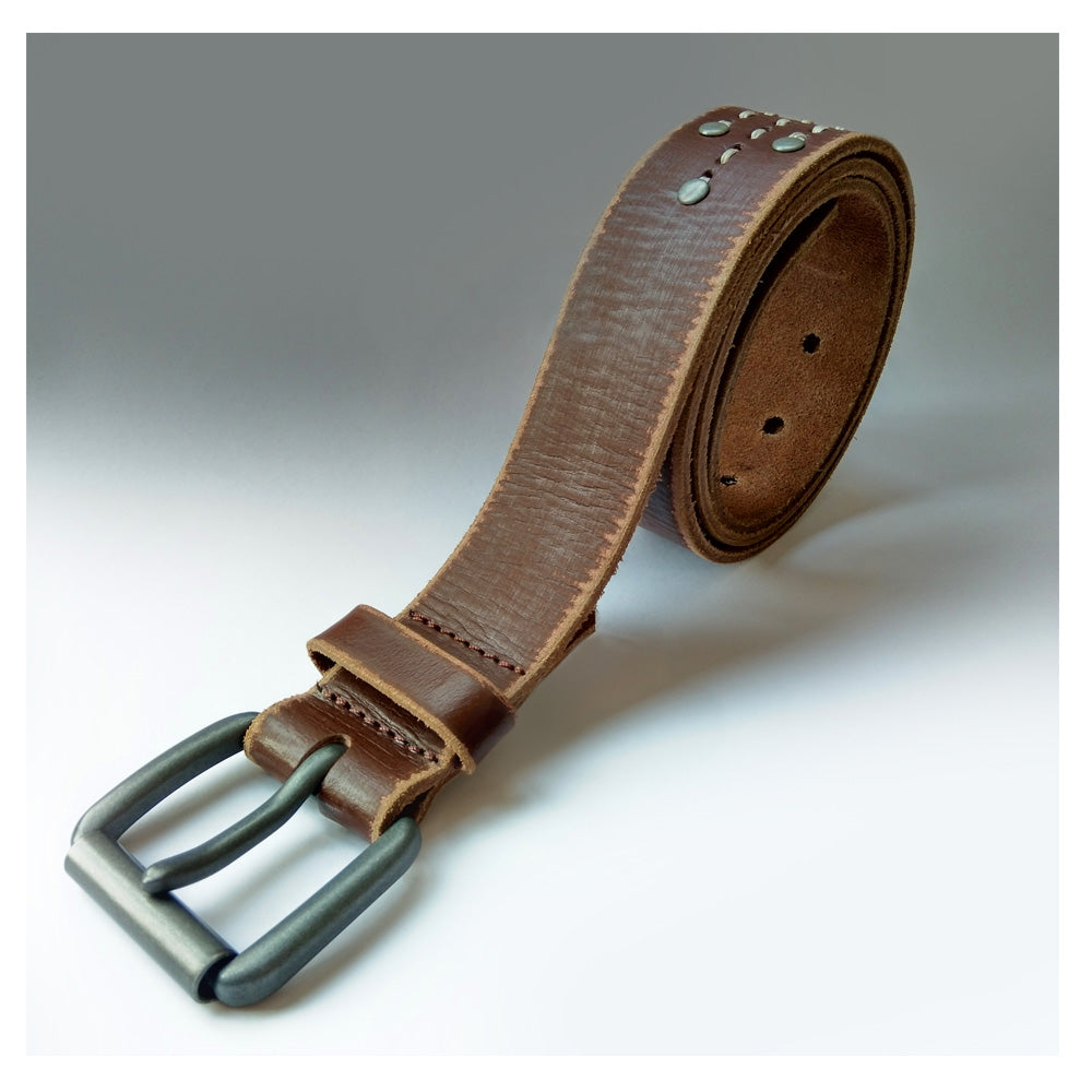 Riderz Handmade Stitched Leather Belt - RiderzPlanet