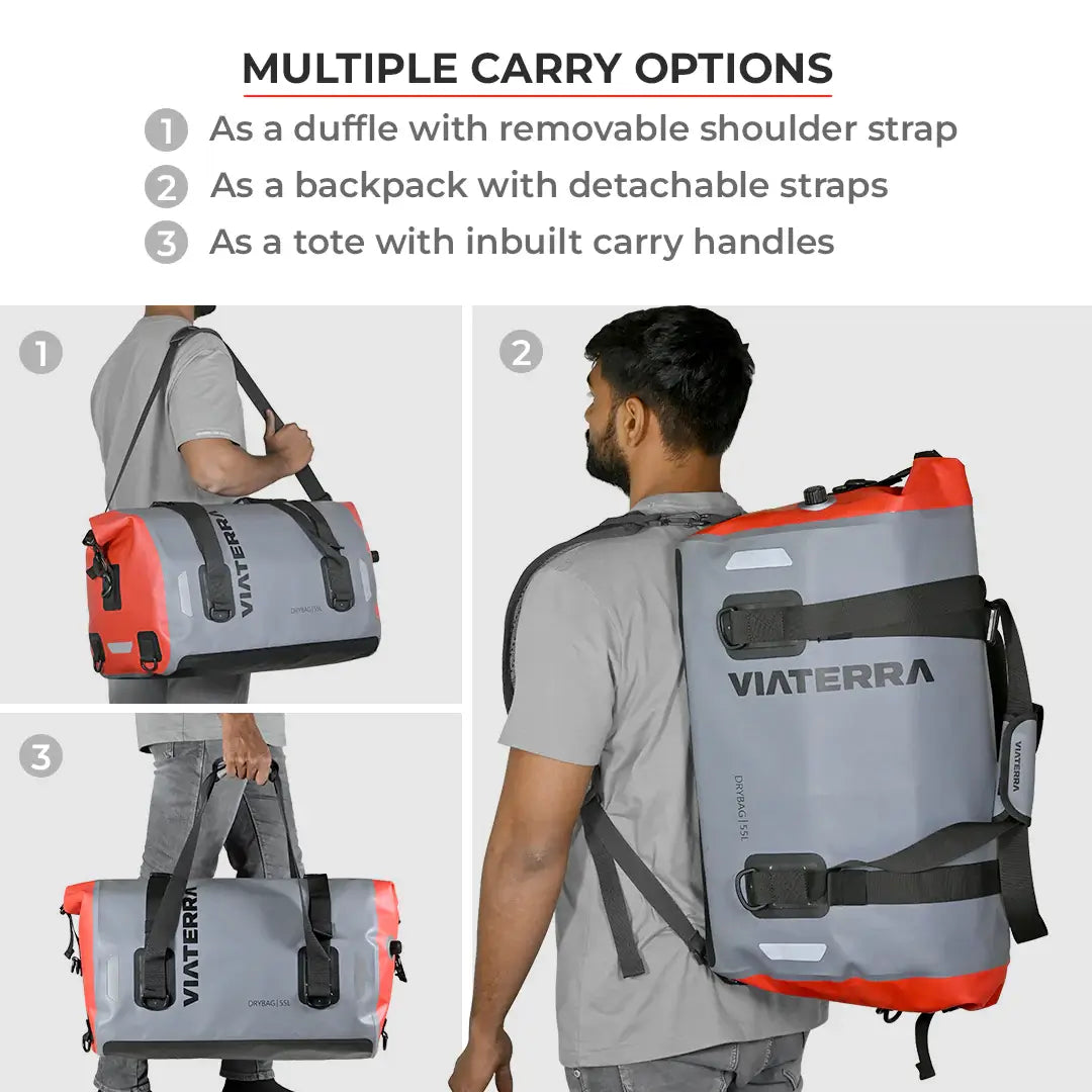 Viaterra Drybag 55L Motorcycle Tailbag