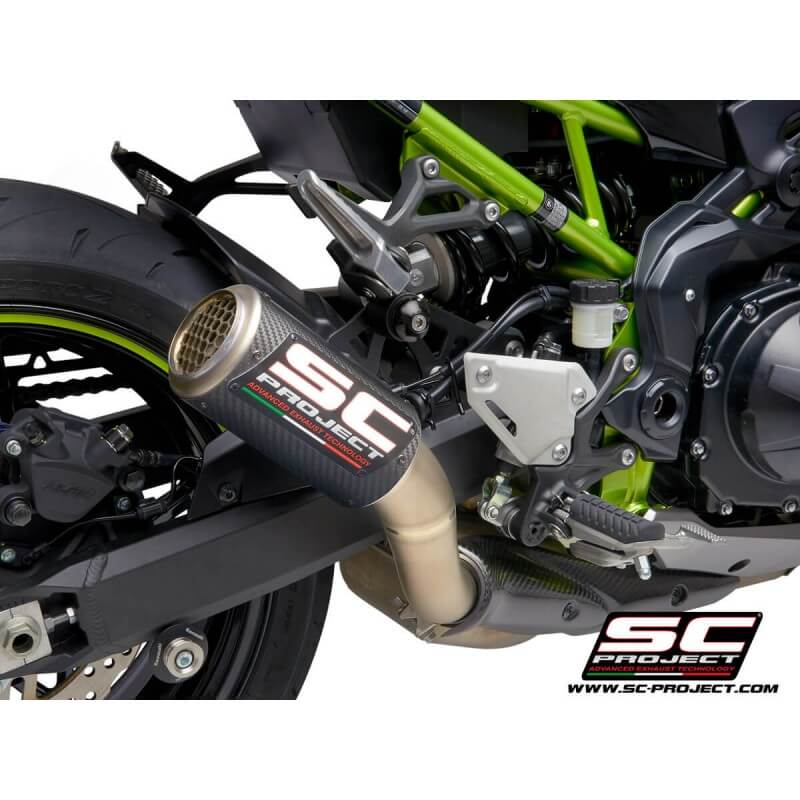 SC Project CR-T Carbon Fiber Exhaust with Carbon Protection for Z900