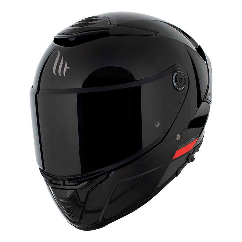 MT Thunder 4 Solid Gloss Black Helmet – Riderz Planet