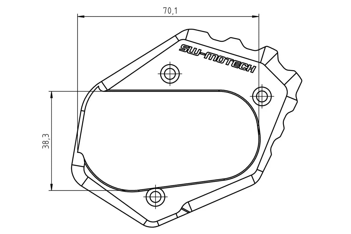 SW-Motech Sidestand Foot Enlarger for BMW R1200GS / R1250GS