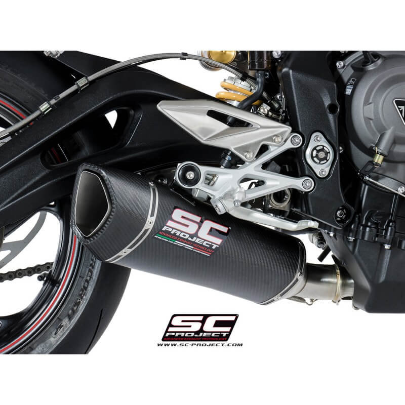SC Project SC1-R Carbon Fiber Exhaust for Street Triple 765