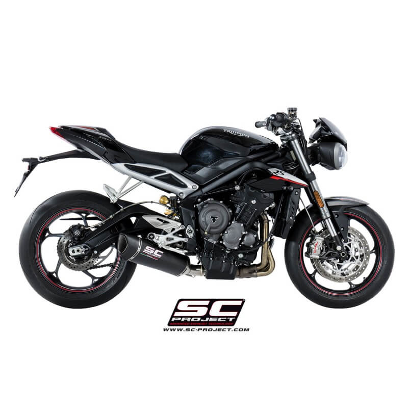 SC Project SC1-R Carbon Fiber Exhaust for Street Triple 765