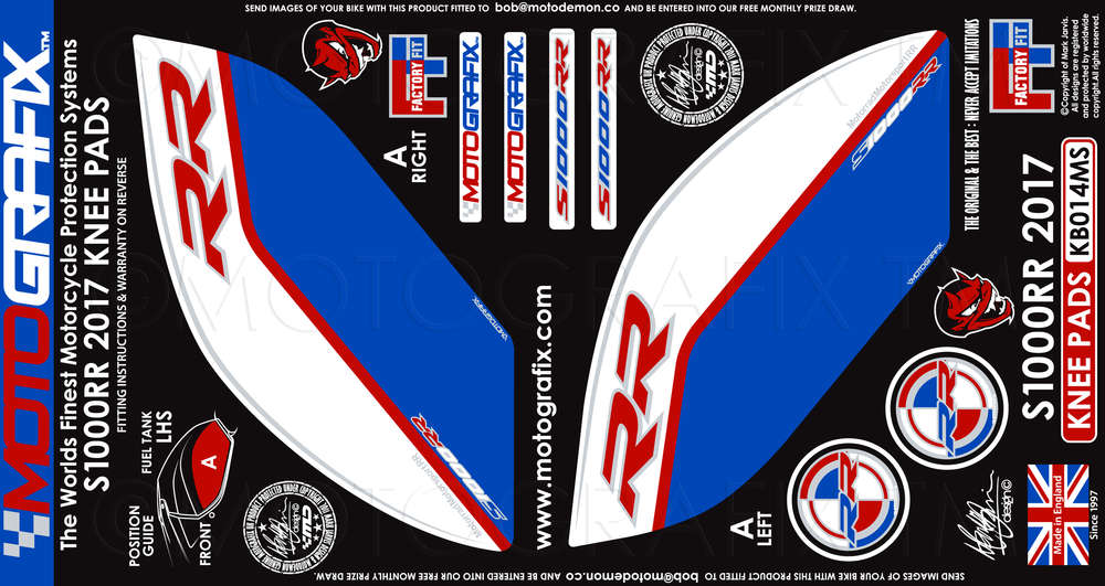 motografix knee section pad for bmw at Riderz Planet