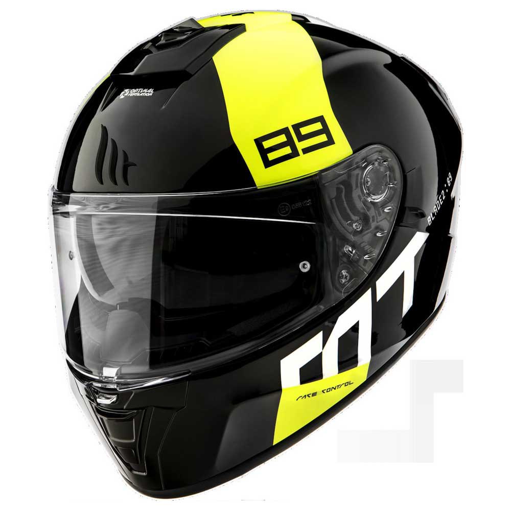 MT Helmet Blade 2SV 89 Gloss Pearl Fluorescent Yellow RiderzPlanet