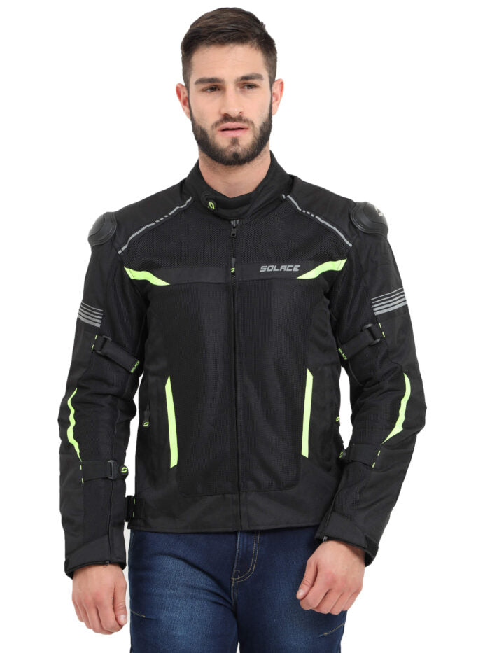 Solace Ramble Black Neon Riding Jacket