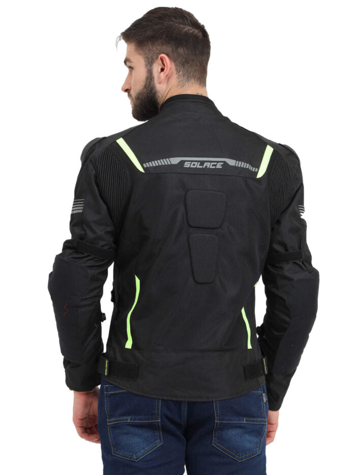 Solace Ramble Black Neon Riding Jacket