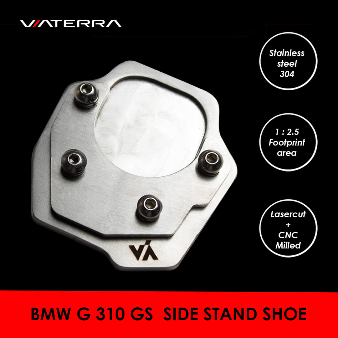 Side stand extender for BMW 310Gs by Viaterra