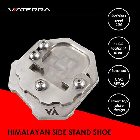 Buy Viaterra side stand shoe for himalayan at riderz planet